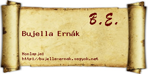 Bujella Ernák névjegykártya